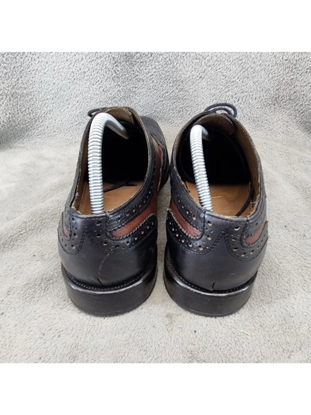 Messico Shoes Mens Size 10 Black Leather Lace Up Brogue Oxford *Read*